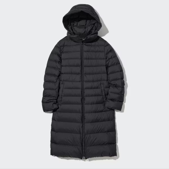 Uniqlo | Ultra Light Down Long Coat In Black Size Large - Picture 1 of 12